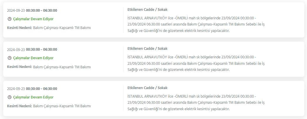 İstanbul'un 22 ilçesinde bu gece yarısından itibaren elektrik kesintileri yaşanacak 26